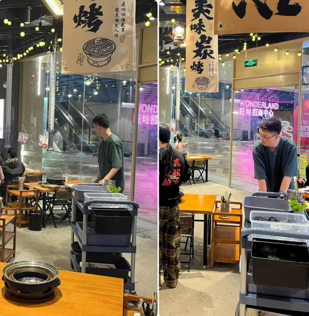 高考生烤肉店打工时查分激动到哭